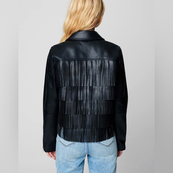 BLANKNYC Womens Luxury Clothing Vegan Leather Moto Jacket - Picture 2 of 3